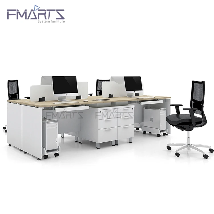 Skillful Manufacture 4 Person Workstation Reclining 4 Seat Cubicle Office Workstation Desk