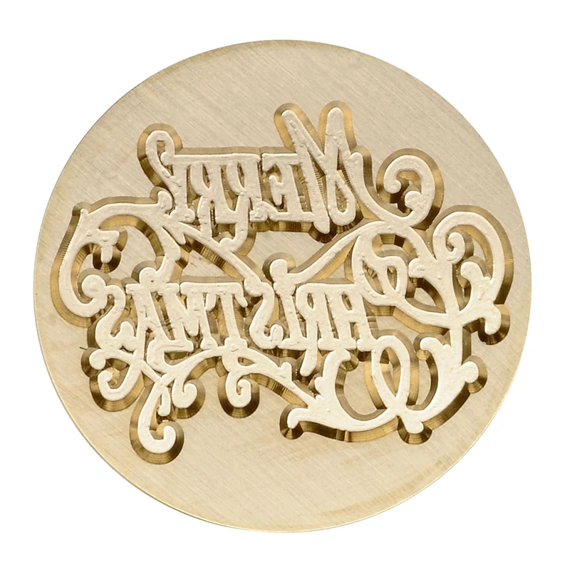 Retro Wood Classic Decorative Merry Christmas Happy Birthday Invitation Antique Sealing Stamp Wax Seal Stamp