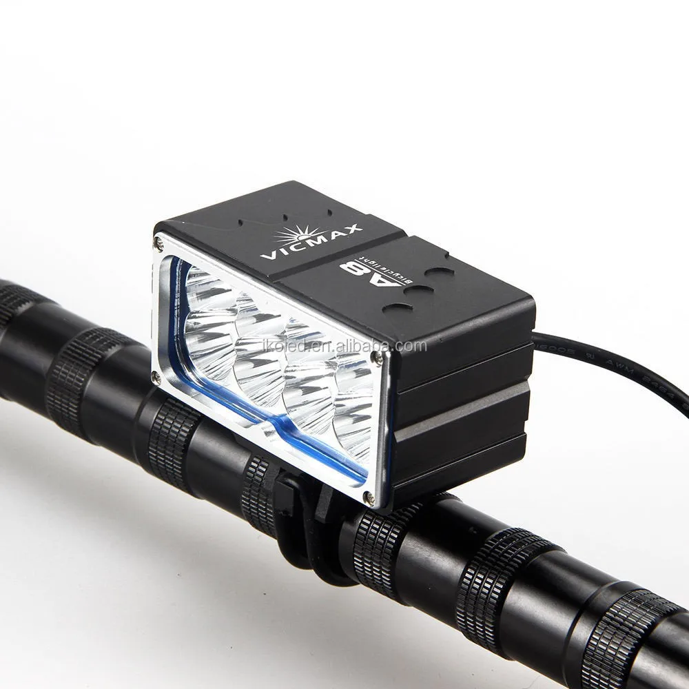 8LED Front Head Bike Bicycle light Cycling Rechargeable Light Headlamp & Waterproof battery pack
