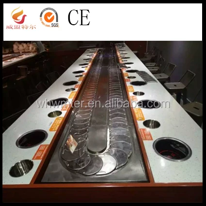 Конвейер для суши для кафетерия, конвейерная машина для горячего горшка