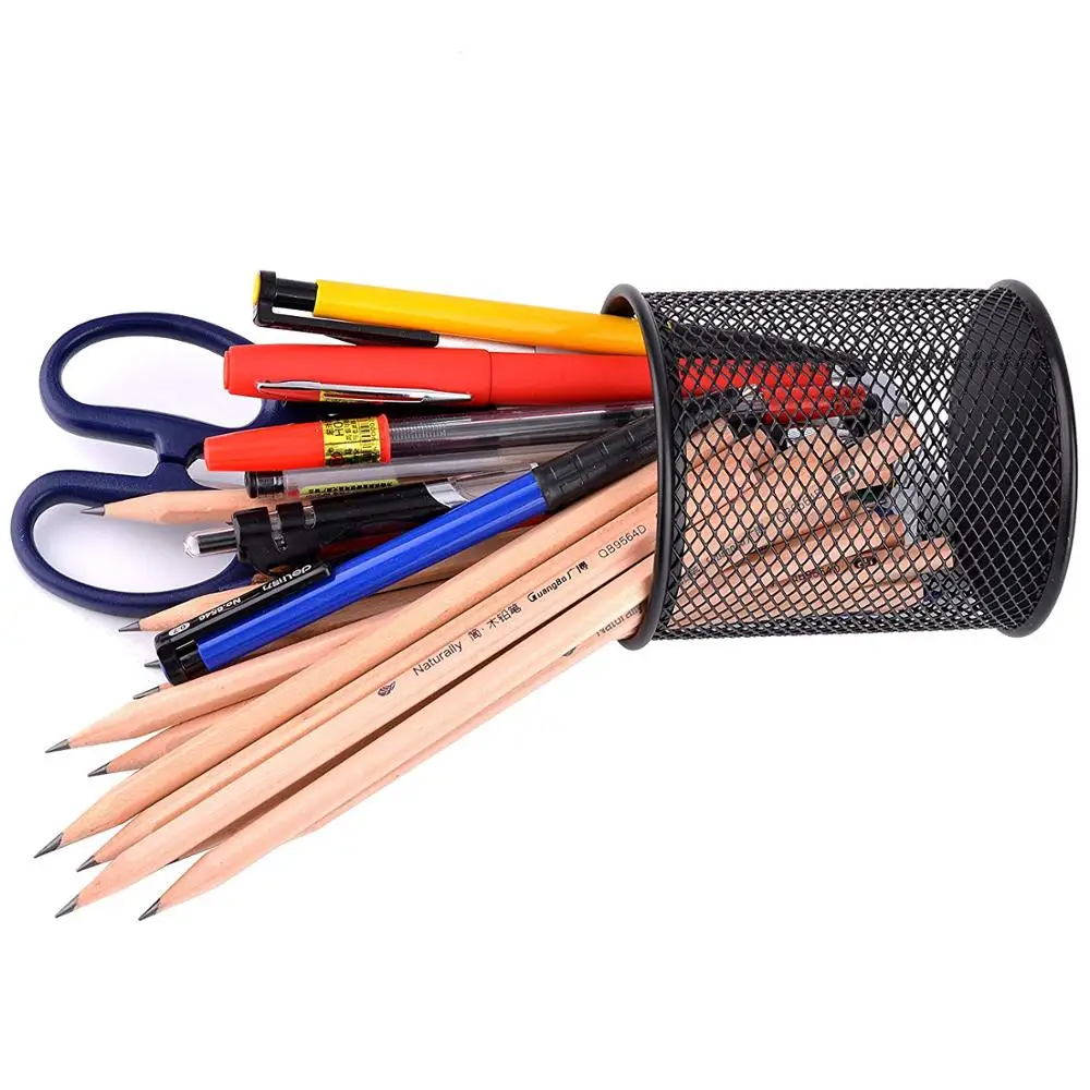 Custom Design Mesh Pencil Holder Desk Pen Holder Pen Stationery Organizer Medium Size  Office School Desktop Set