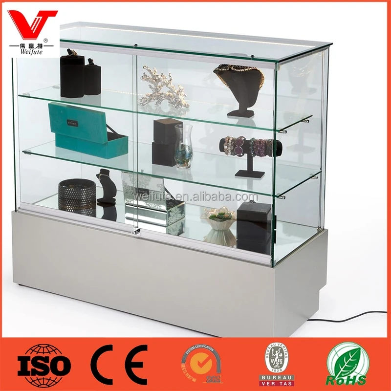 
New retail wooden glass jewelry store showcase and counters 