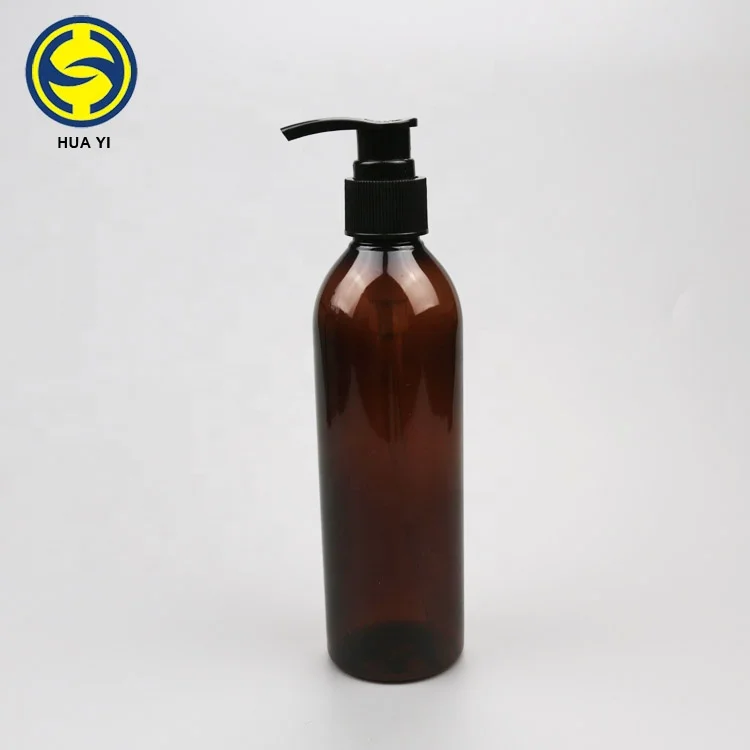 250ml 500ml  amber round pet plastic bottle