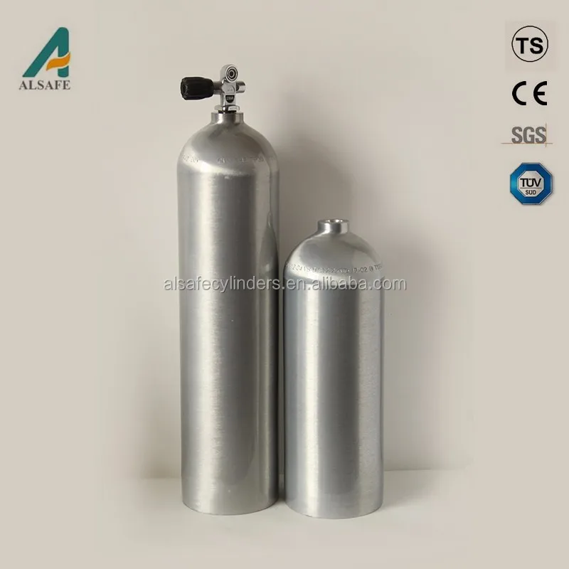 Алюминиевый маленький аквариумный CO2 ЦИЛИНДР 3,2 л, одобренный CE