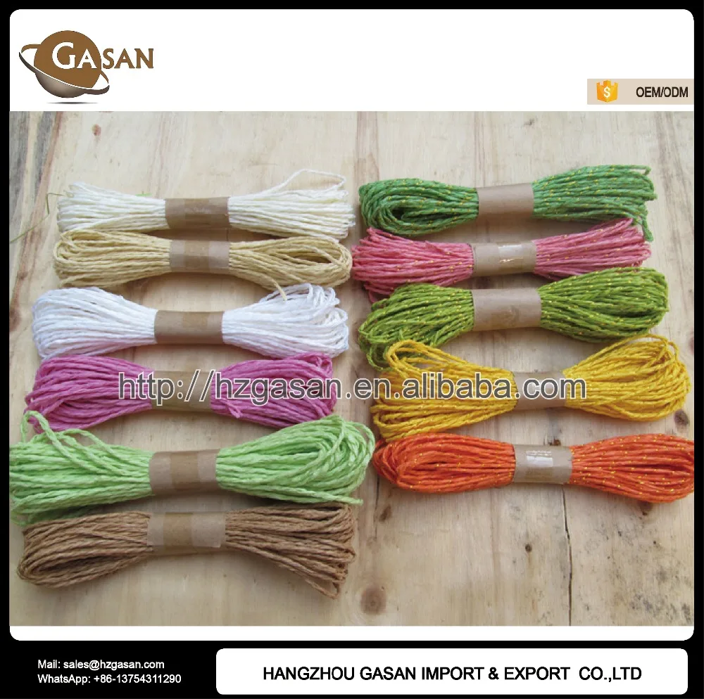 
30m/bundle Colorful Twisted Paper Raffia Ribbons 
