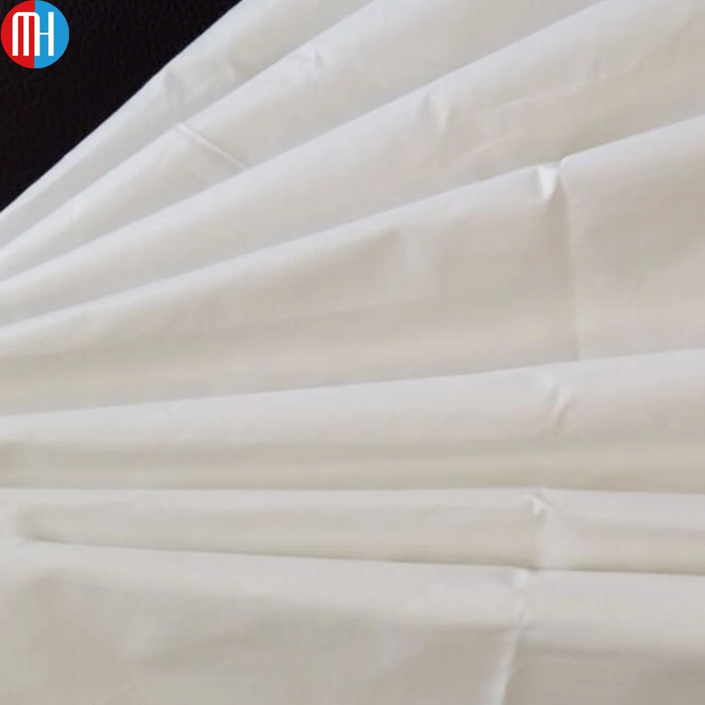 100% thick cotton plain white fabric 233 TC