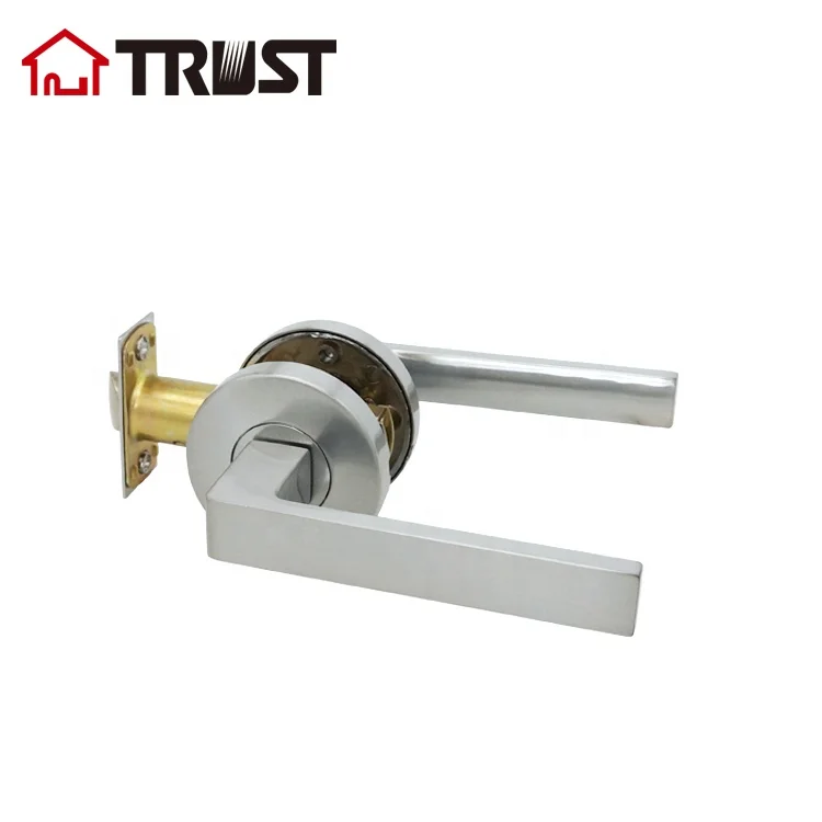 TRUST ZH038-PS-SC Modern Style Zinc Alloy Door Handle Keyless Passage Door Lock