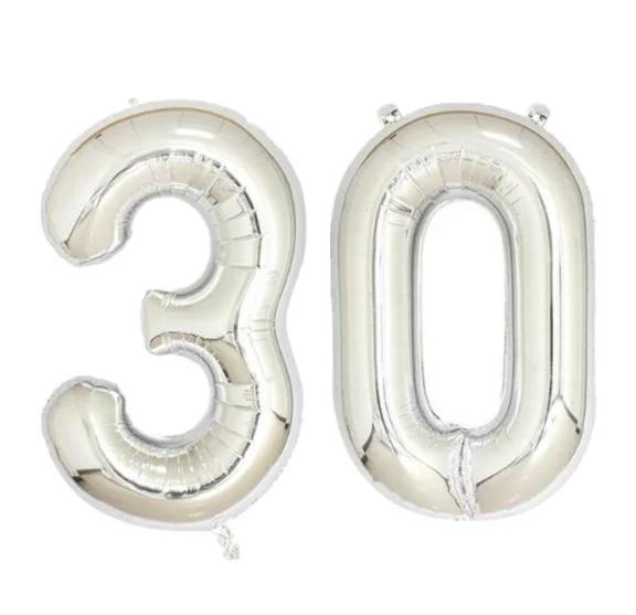 Number 30 Foil Balloons Helium Ballons 30th Year Old Birthday Party Wedding Decor Supplies Event Party Supplies