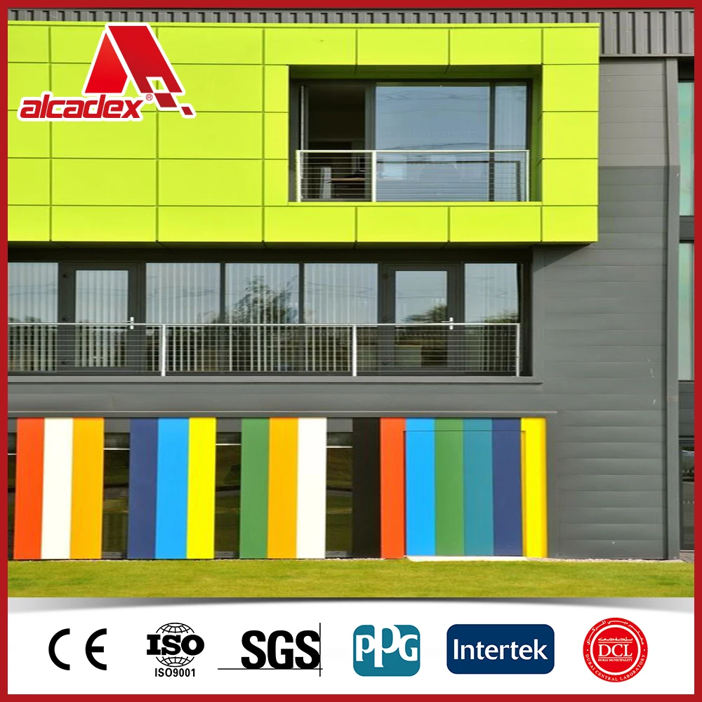 Alcadex aluminium rainscreen cladding exterior aluminum metal wall cladding for facades