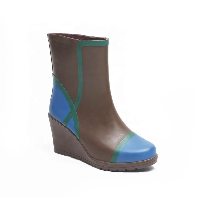 
Fashion women high heeled women rain boots rubber sole waterproof 