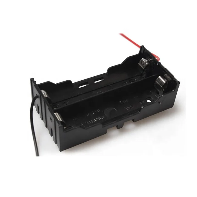 Пластиковый DIY 18650 Держатель литиевой батареи параллельно для 2x18650 Держатель батареи с проводными выводами
