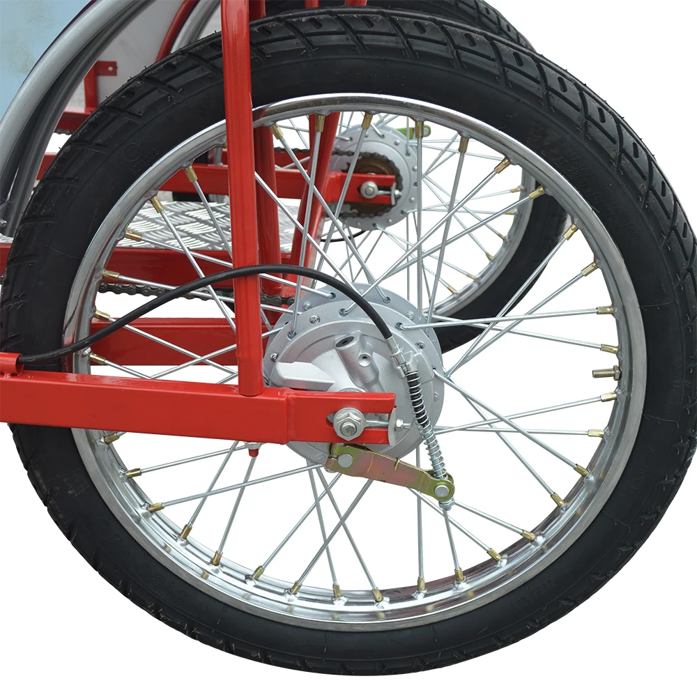 Семейный пляжный велосипед ZZMERCK на 4 человека, четырехколесный тандемный велосипед на продажу