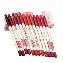 12 pçs/lote 15 CM 12 cores / Set Maquiagem à prova d ‘ água delineador de lábios lápis feminino profissional de longa duração Lipliner Lips ferramentas de Maquiagem
