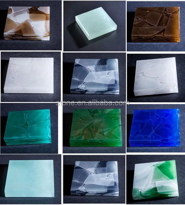 
Crystallized 3D Marmoglass recycled jade glass panels jadeglass stone Glass2 