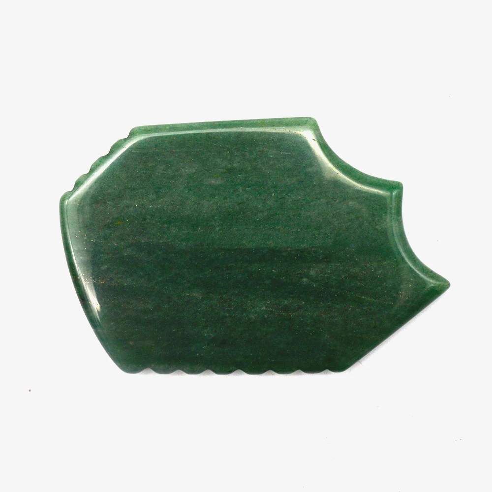 Jade Face Gua sha Green Aventurine Stone Facial Massage  Scraping  Guasha Board for Beauty