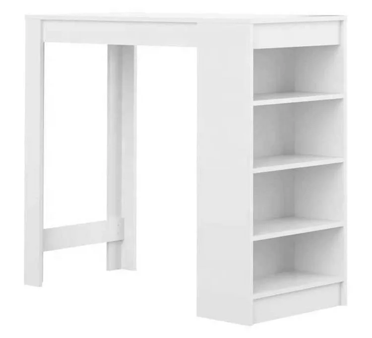 Pure White Color High Bar Table In Living Room