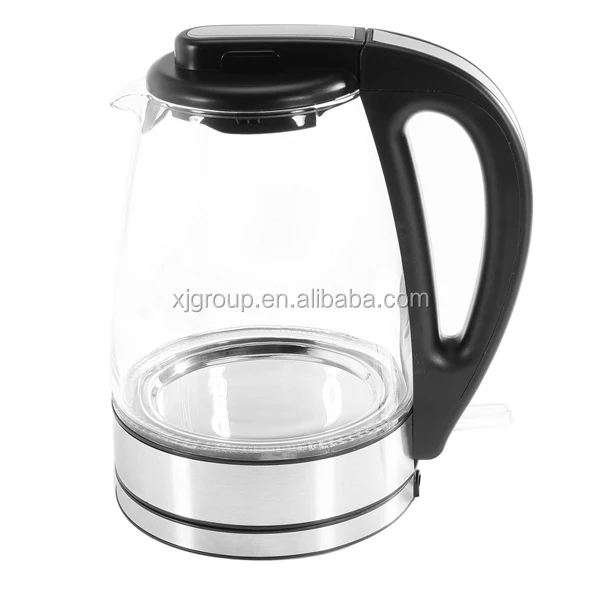 XJ-12102 1850W 1.7L стеклянный чайник со светодиодной подсветкой на кувшин дно во время работы, элегантный дизайн
