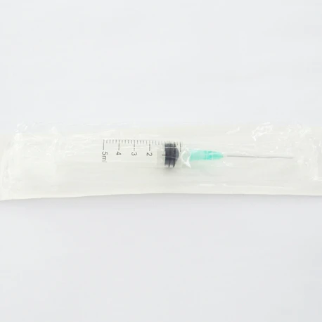 
disposable syringe with needle 5ml luer lock Blister packing with CE and ISO 3-part 