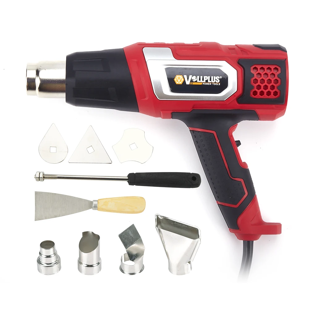 Vollplus VPHG1017 stocked product 2000W 12.5A Variable temperature 2 model heat shrink gun Heavy Duty  hot air gun heat gun