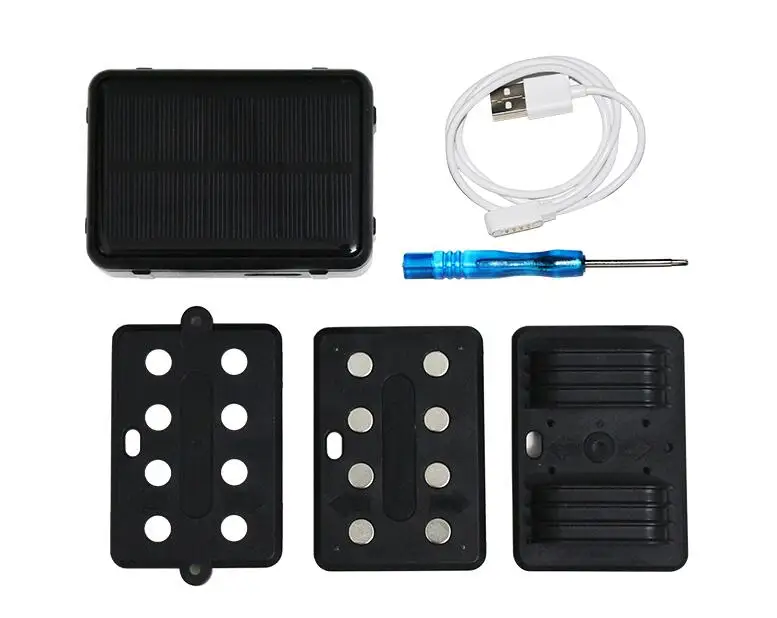 V34 Waterproof IP67 small pets gsm tracker solar power gps pet tracker collar with app