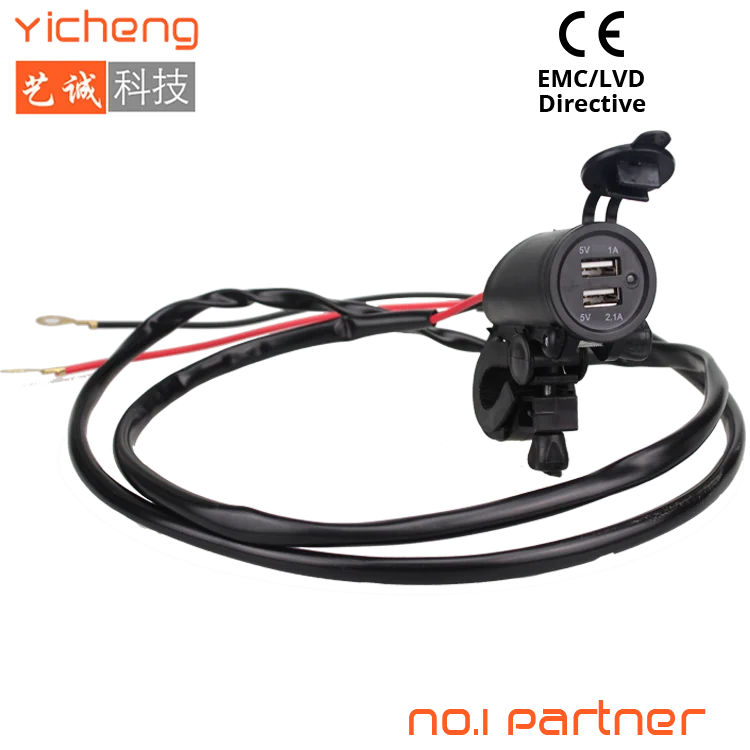 3.1A Dual Bike Motorbike Handlebar Mount Mobile Phone Motorcycle USB Charger