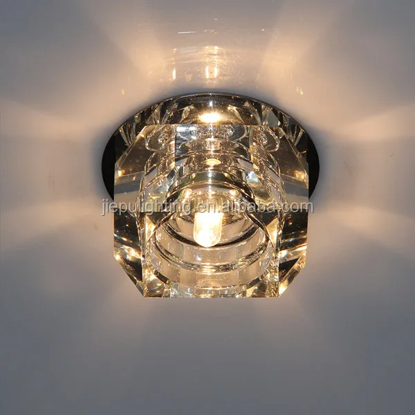 
modern octagon multi color K9 ceiling light crystal downlight with G9 G4 lampholder 
