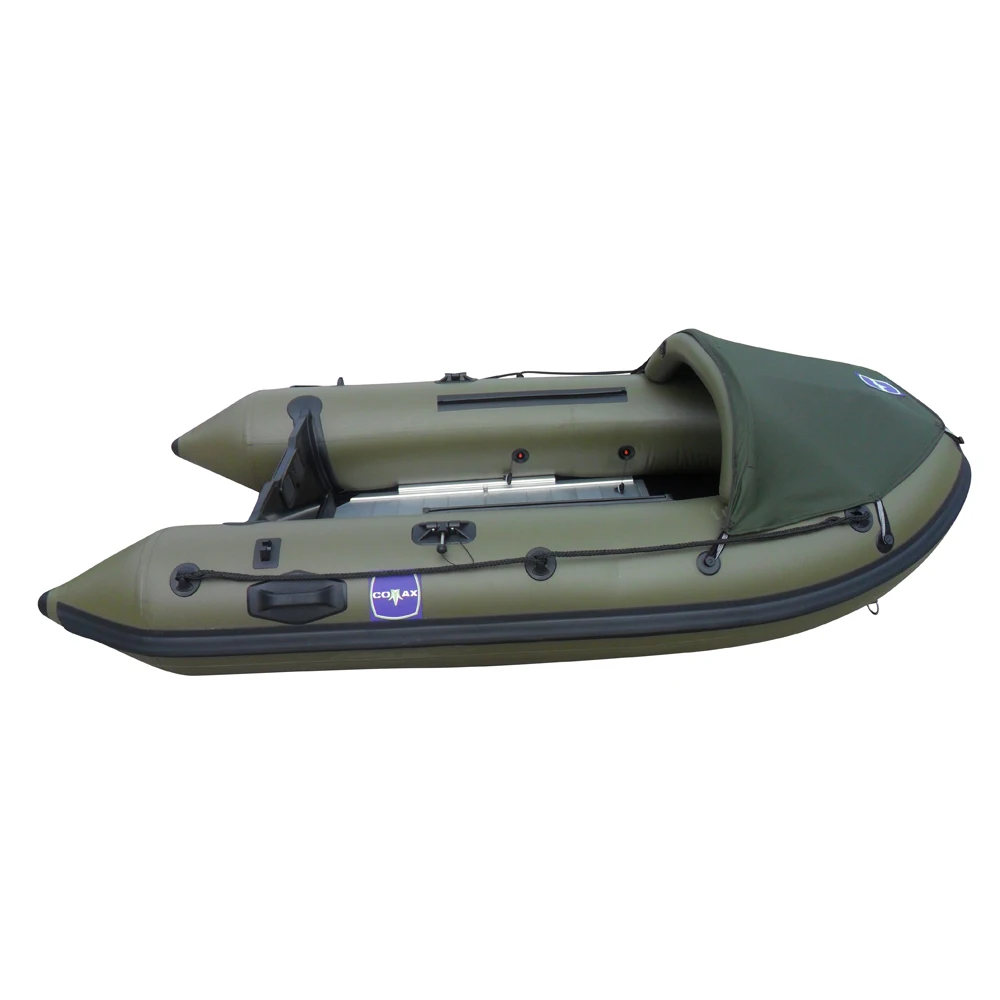 Green Color Aluminum Floor Hot Welted Inflatable PVC Material Carp Fishing Boat Factory Price