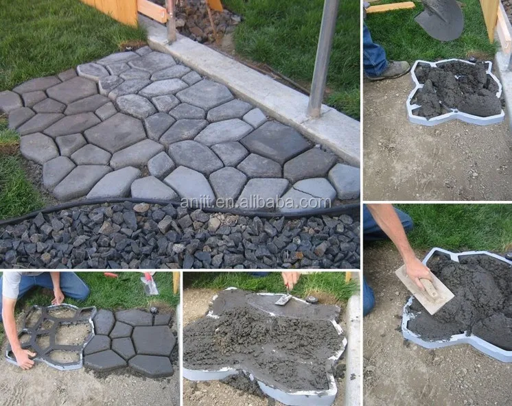 decorative garden paving stone mold, concrete molds of profiled paving brick