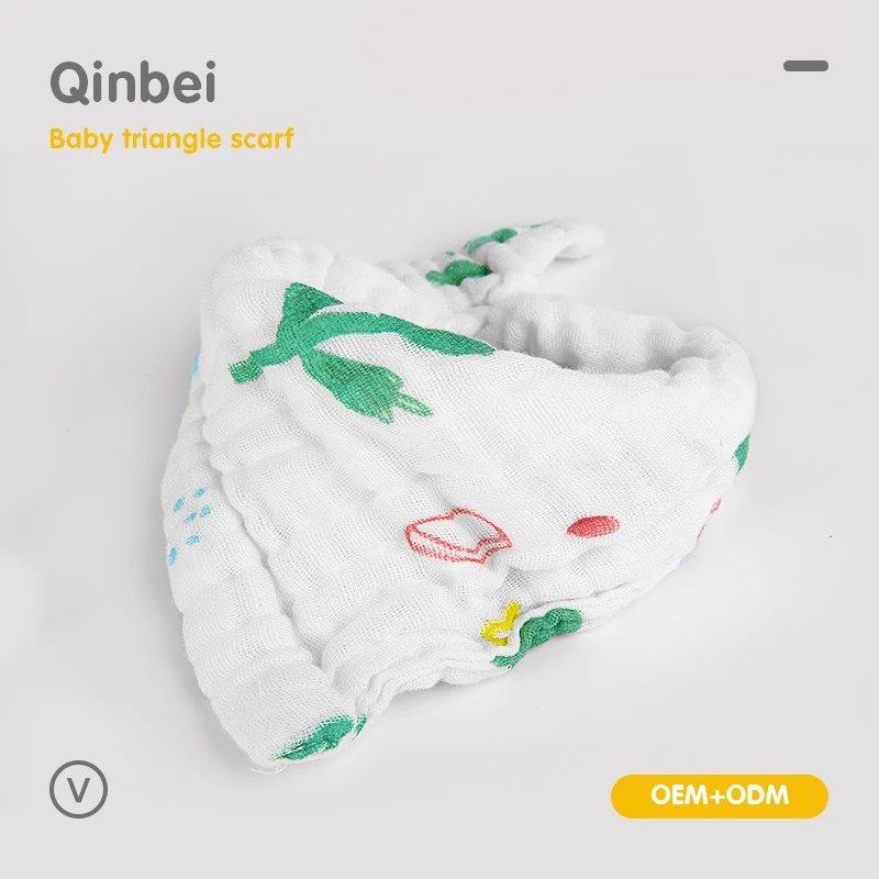 Organic Cotton  Infant Toddler Drooling bibs  baby soft  bibs muslin baby bibs