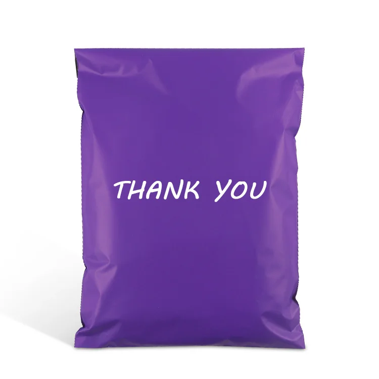 high quality custom printed thank you logo purple poly mailers shipping packaging bags for post envelopes
