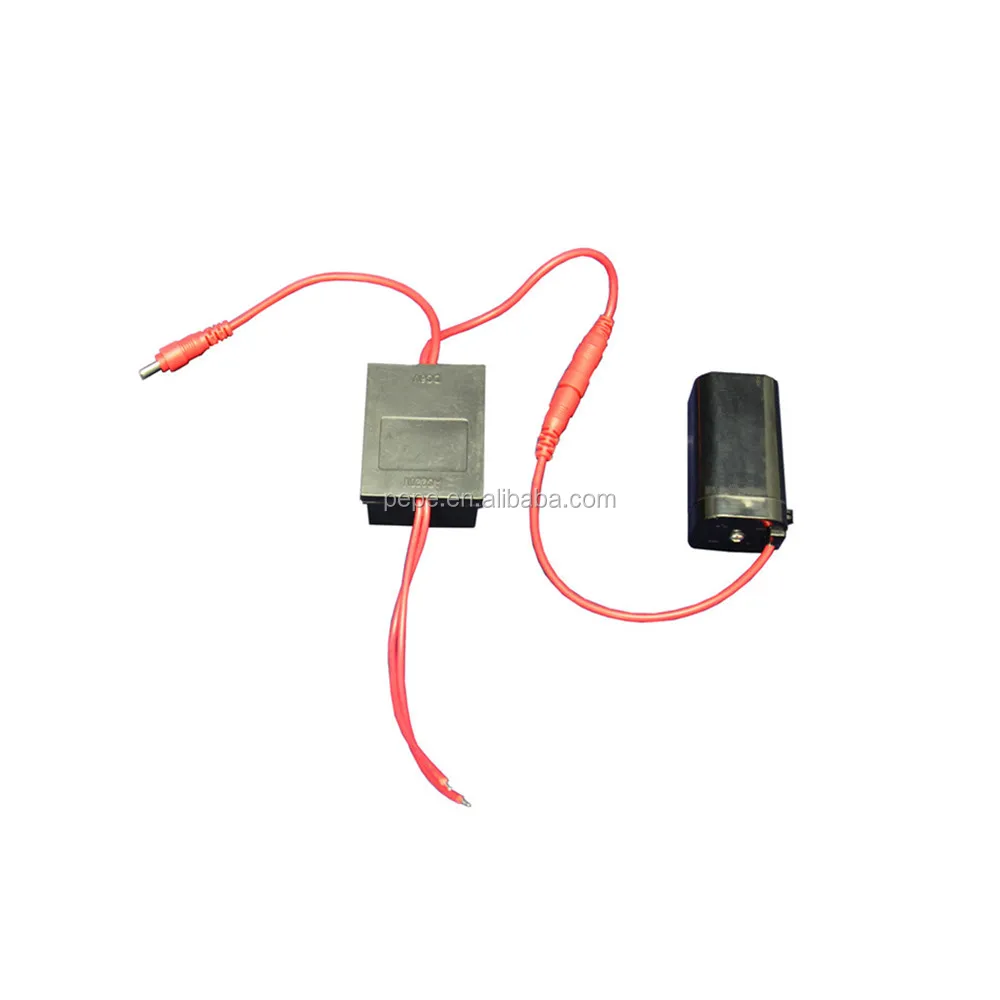 Waterproof battery holder with DC plug wire