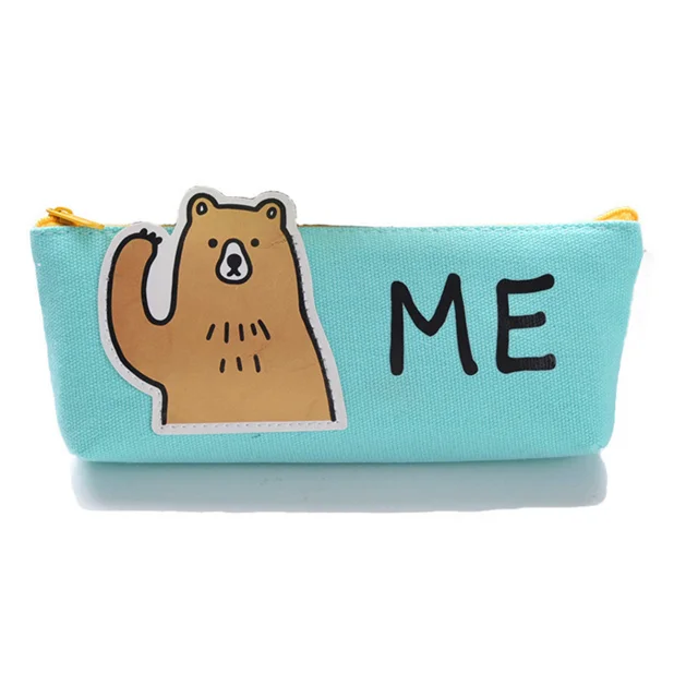 Creative Kids Animal Pencil Bag Triangle Canvas Stationery Backpack