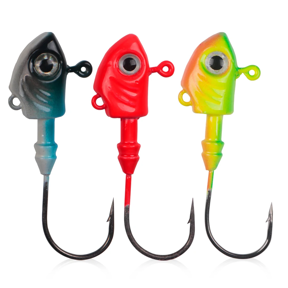 fishing lead head hook jigging hooks 10g/15g/20g/29g/43g soft worm fishing lure hooks