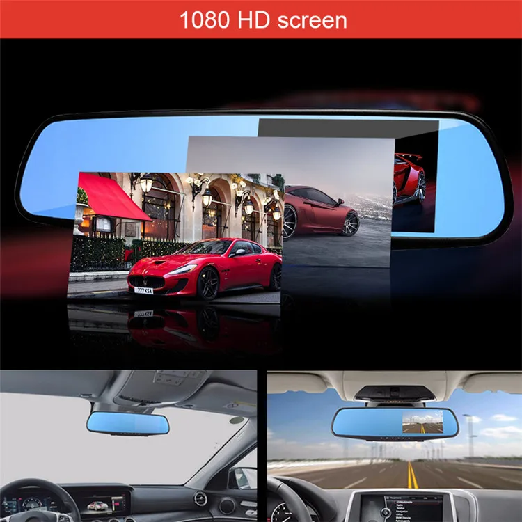 Auto Recorder Video Full HD Front And Rear DVR Dash Camera Dash Cam Car DVR Mirror Dual Lens Rear View Camera Rearview Dashcam