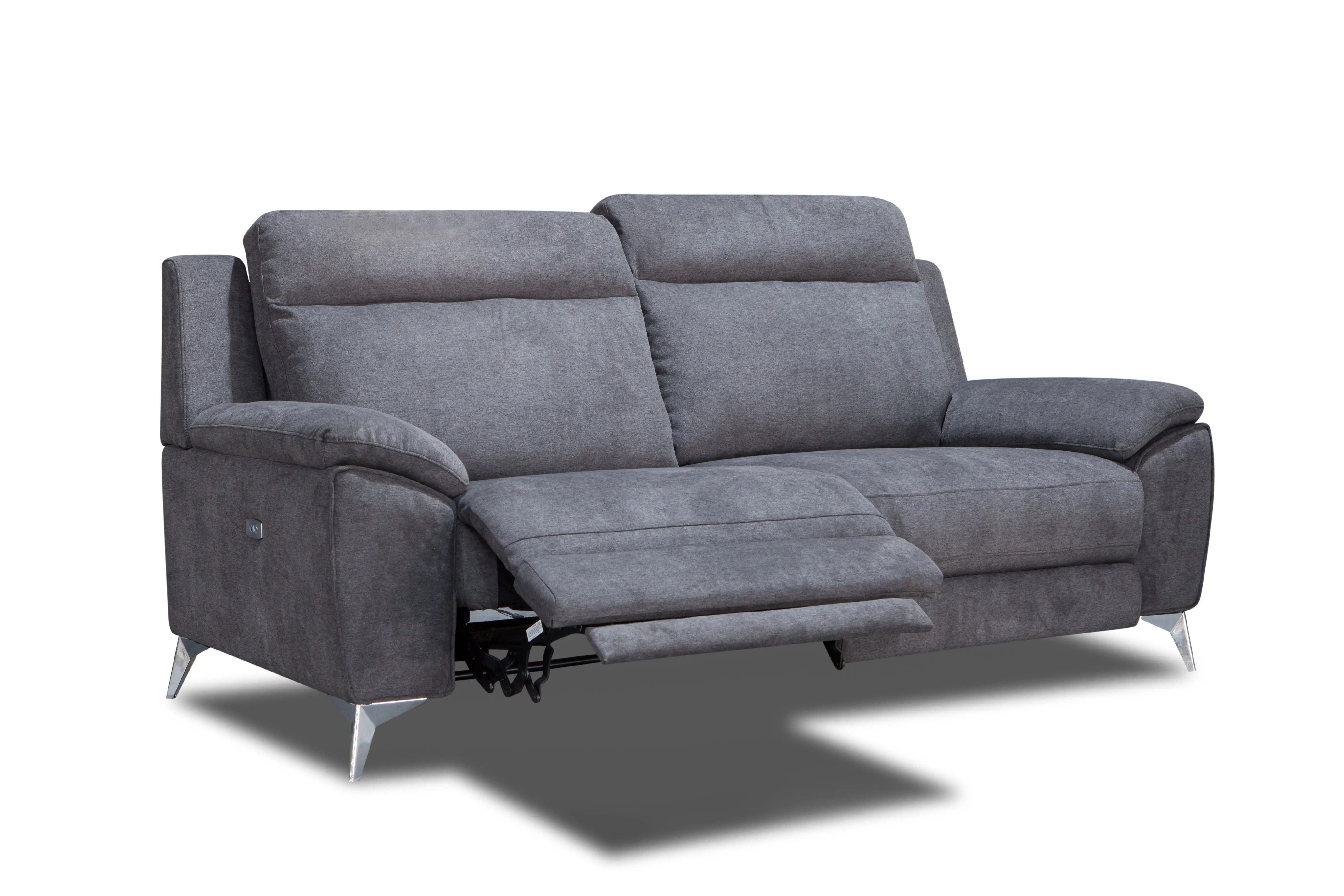 French style elegant design modern fabric reclining loveseat sofa