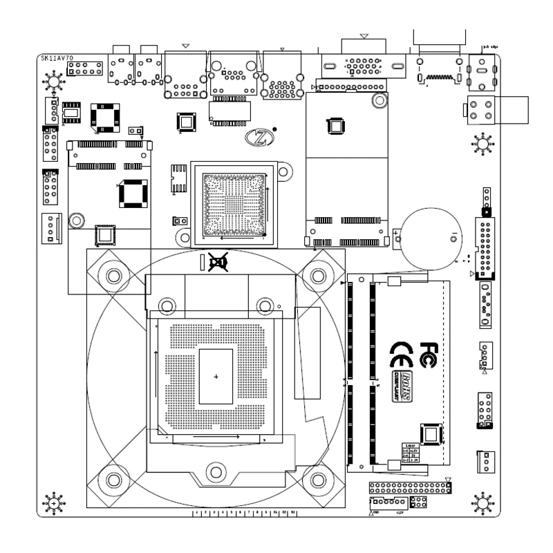 MINI ITX 170mm x 170mm Motherboard with 2 SATA 4 USB 3.0 support Vending Machines/ Wayfinding solution