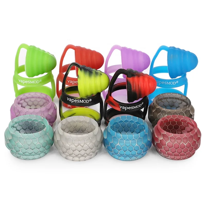 
Wholesale hot sale TFV8 baby v2 replacement resin snake skin tube silicone cap 2 in 1 