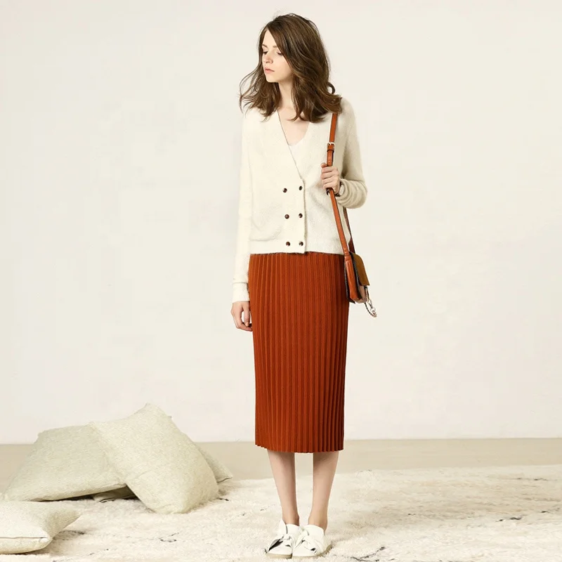 
2021 women sweater spring new product V-neck double breasted woman winter white knitted sweater cardigan sweater women 