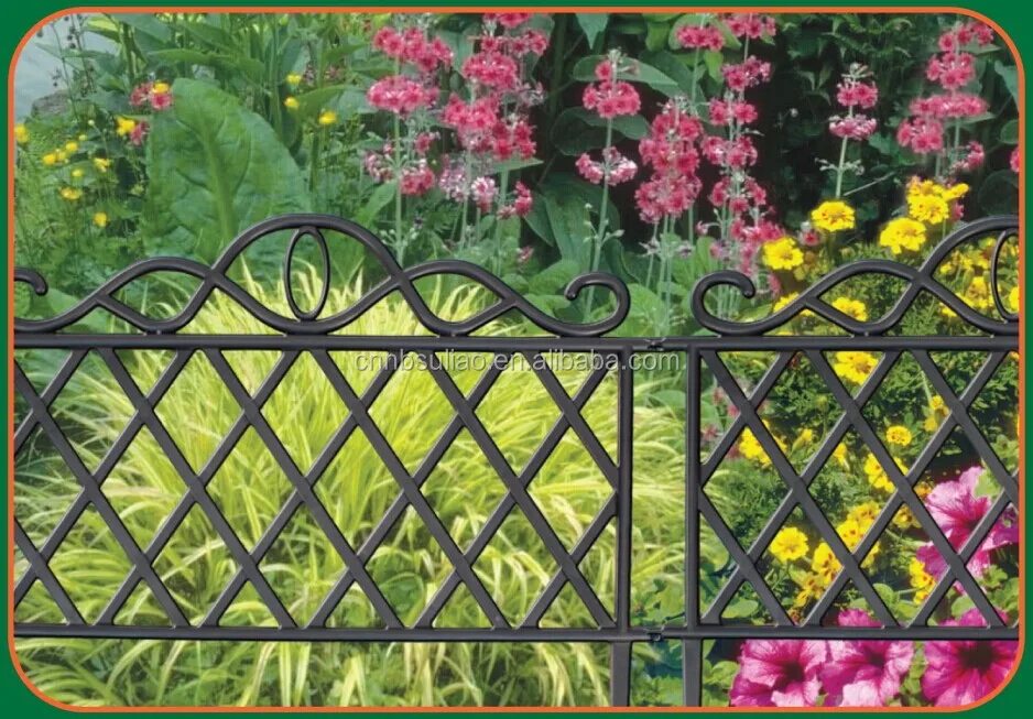 
decorative flower garden fencing/plastic garden border fence 