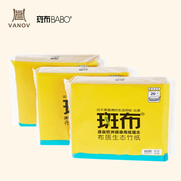 
beverage napkin 100% bamboo pulp 20 count 3-ply 20x20cm 