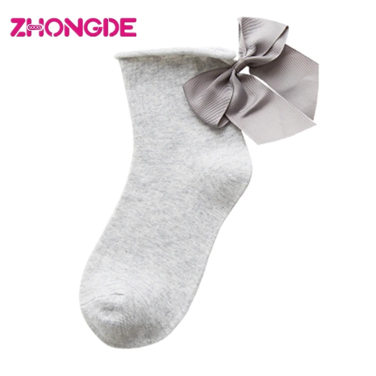 Korea cute bow socks Korean College wind wild thin heap socks