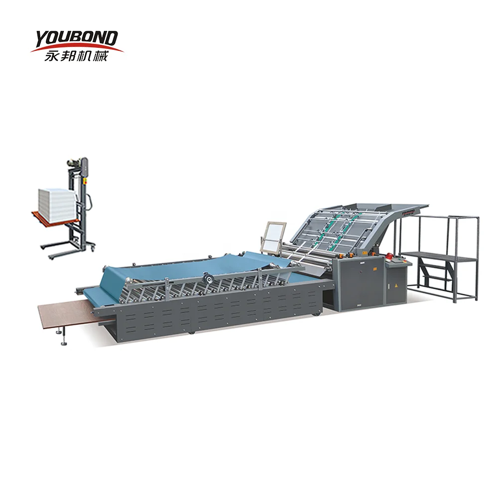 Youbond brand low price semi-automatic flute laminating machine