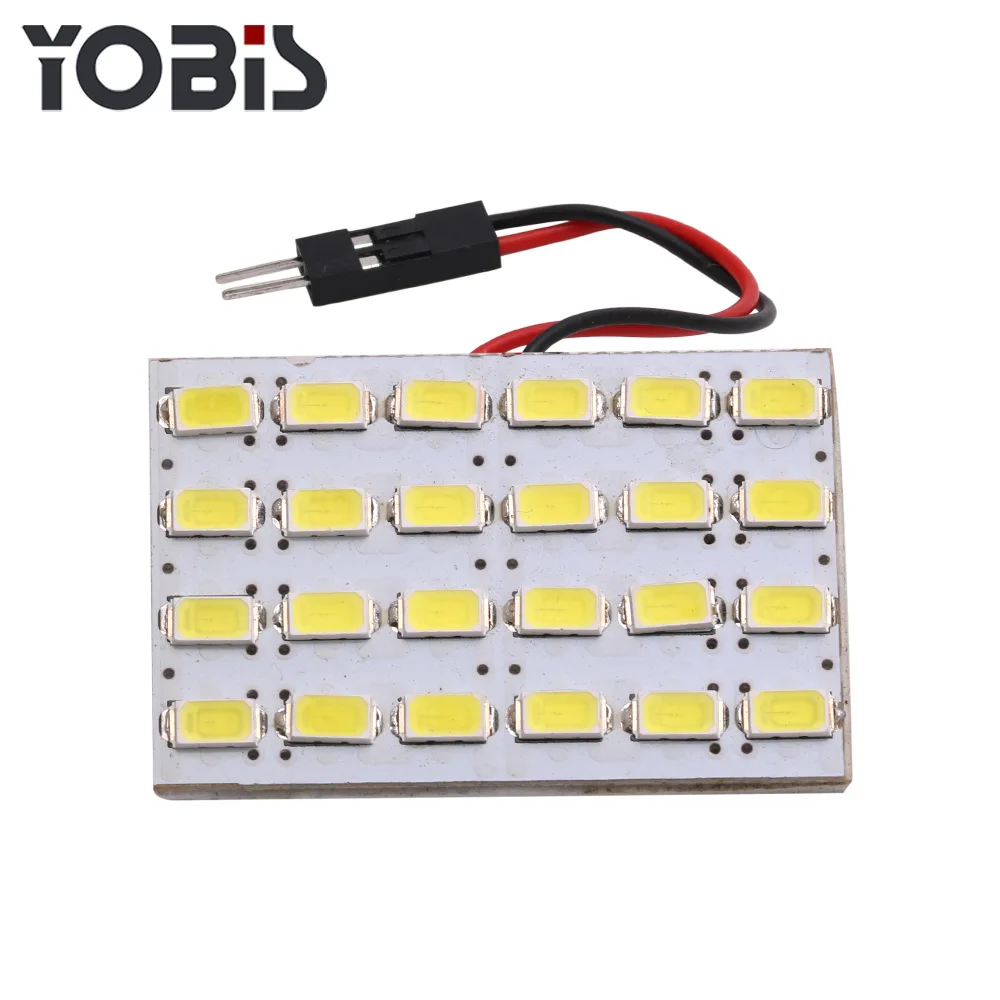 Brand New Car White 5630 24SMD LED Dome Panel Light With T10 Festoon Adapter