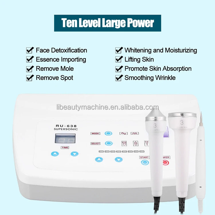 Cheapest price RU-638 2 in 1 ultrasonic massager and mole laser spot removal pen