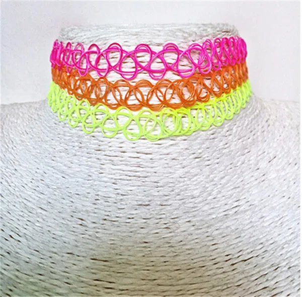 New Collares Vintage Stretch Tattoo Choker Necklace For Women Punk Retro Gothic Elastic Pendants Necklaces