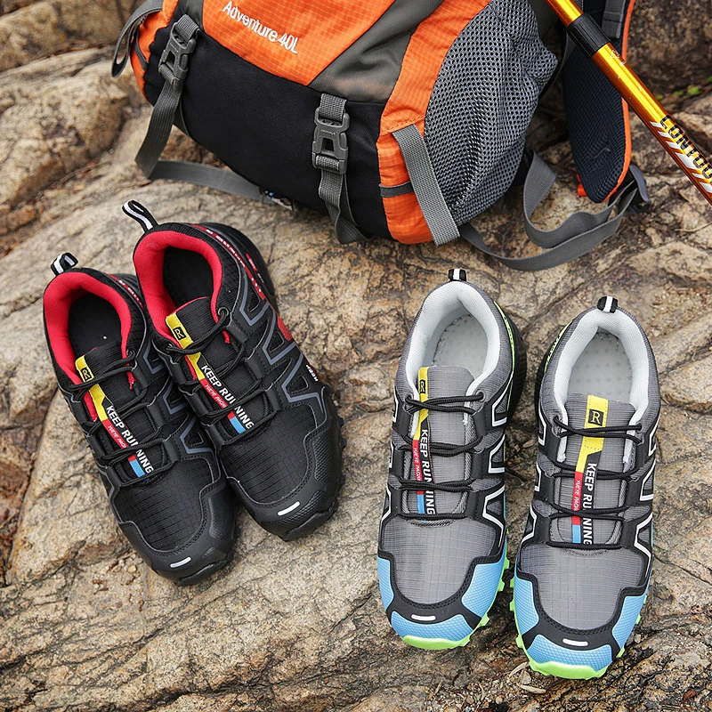 
Breathable Mesh outdoor Hiking Sport Climbing Shoe Non-slip Mountain Shoes Men 