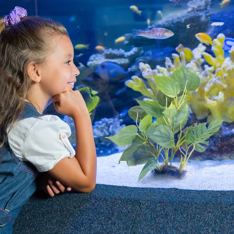 Aquarium Fish Tank Green Lifelike Underwater Plastic Plant Aquatic Water Grass Decor