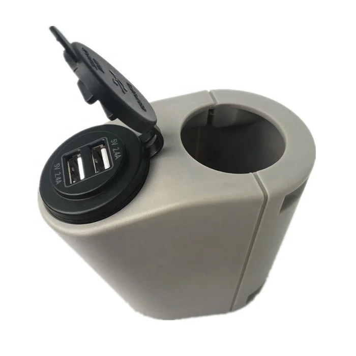 USB charger power converter on Bus handrails supports