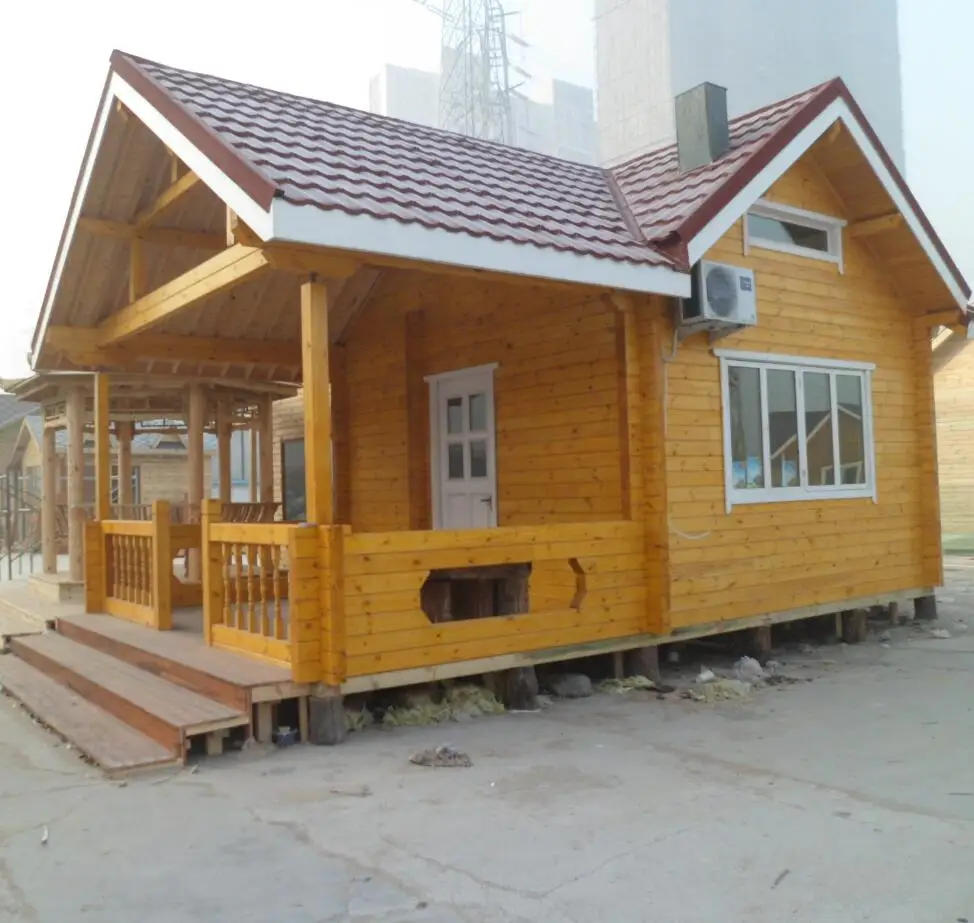 Low cost prefab wooden bungalows