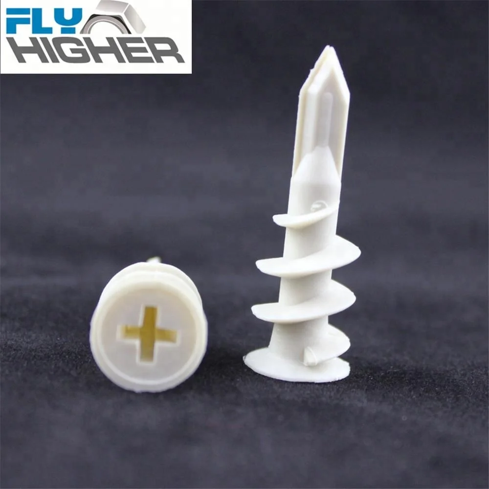 plastic drywall anchor nylon wall plug anchor with Self-tapping Screws for plasterboard